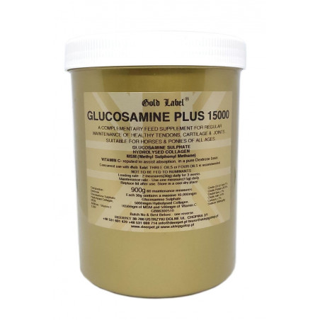 Suplement Glukozamina dla koni Plus 15000  900 g GOLD LABEL