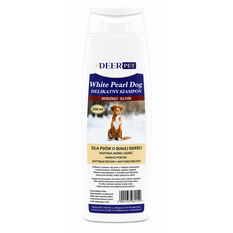 Szampon dla białych psów WHITE PEARL DOG 250 ml DEER PET