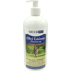 Olej lniany dla psa i kota 500 ml DEER PET