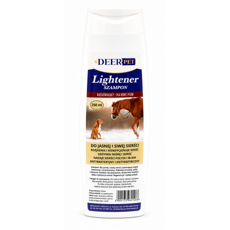Szampon dla siwych psów koni LIGHTENER 250 ml DEER PET