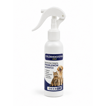 Spray z chlorheksydyną na grzybice stany zapalne 100 ml DEER PET