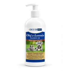 Olej z łososia dla psów kotów 500 ml DEER PET