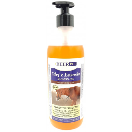 Olej z łososia Salmon Oil dla koni 500 ml DEER PET