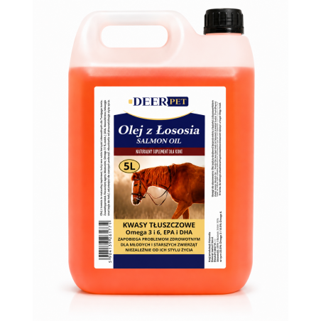 Olej z łososia Salmon Oil dla koni 5l DEER PET