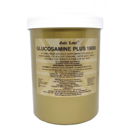 Glukozamina dla koni Plus 15000 900 g GOLD LABEL