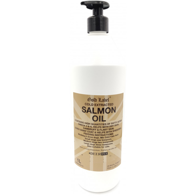 Olej z łososia dla psów SALMON OIL 1000 ml GOLD LABEL