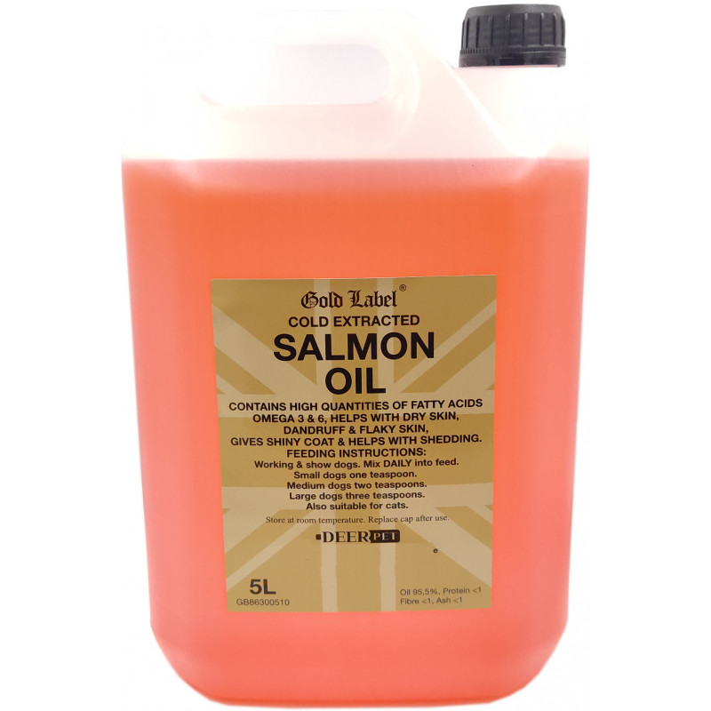 Olej z łososia dla psów SALMON OIL 5l GOLD LABEL