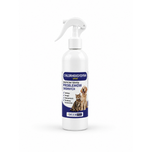 Spray z chlorheksydyną na grzybice stany zapalne pies kot 250 ml DEER PET