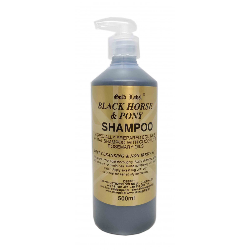 Szampon dla czarnych koni  BLACK 500 ml GOLD LABEL