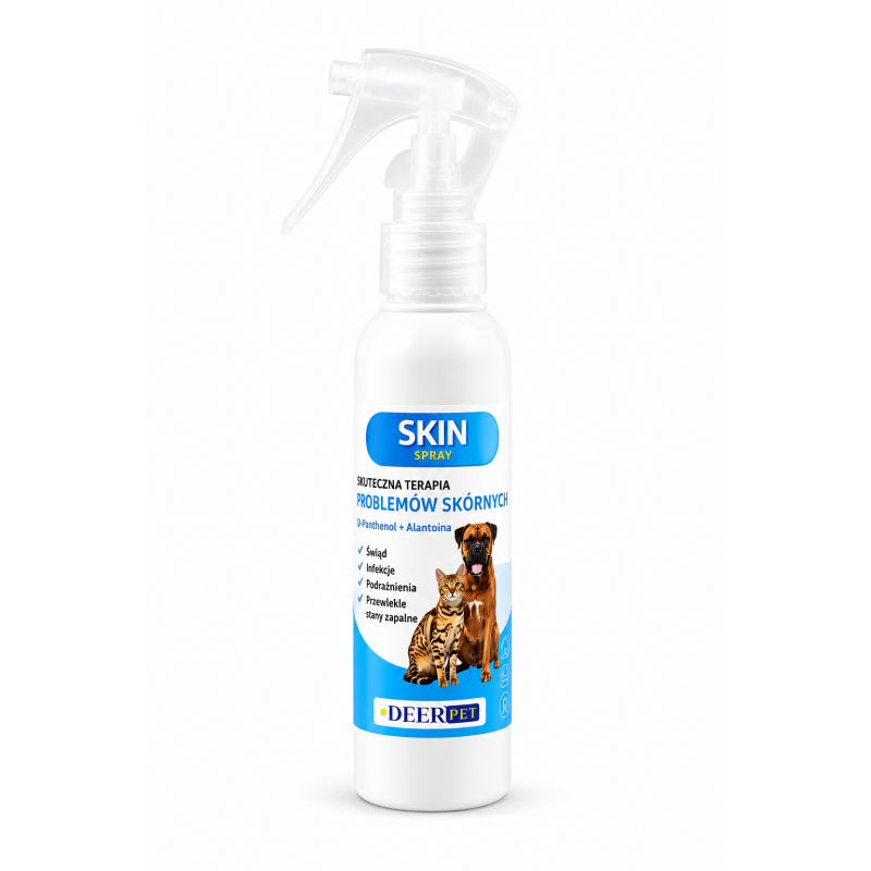 Skin spray do skóry ze stanem zapalnym dla psa kota 100 ml DEER PET