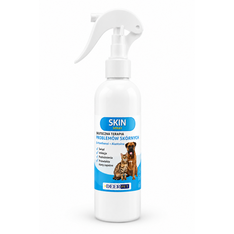 Skin spray do skóry ze stanem zapalnym dla psa kota 250 ml DEER PET