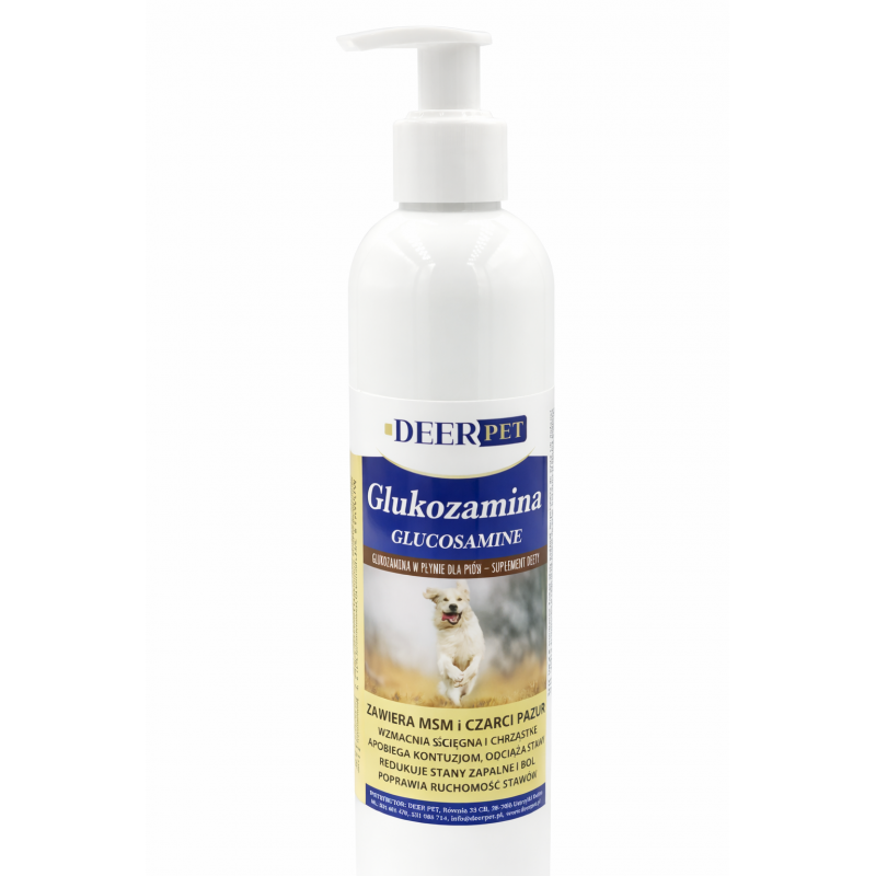 Glukozamina w płynie dla psa i kota 250 ml DEER PET